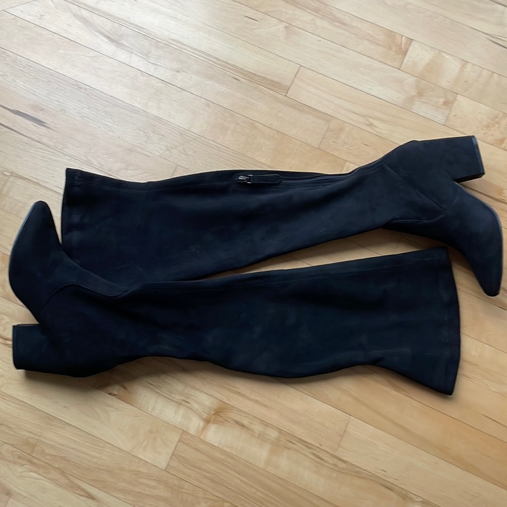 Over the knee black boots